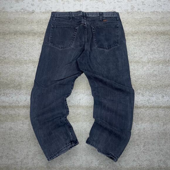 Rustler Jeans Relaxed Fit Smoke Black Wash Denim Red Label Opium Grunge - Picture 1 of 4